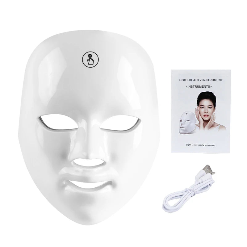 Maschera di bellezza a LED a 7 colori – Strumento ricaricabile per la cura della pelle