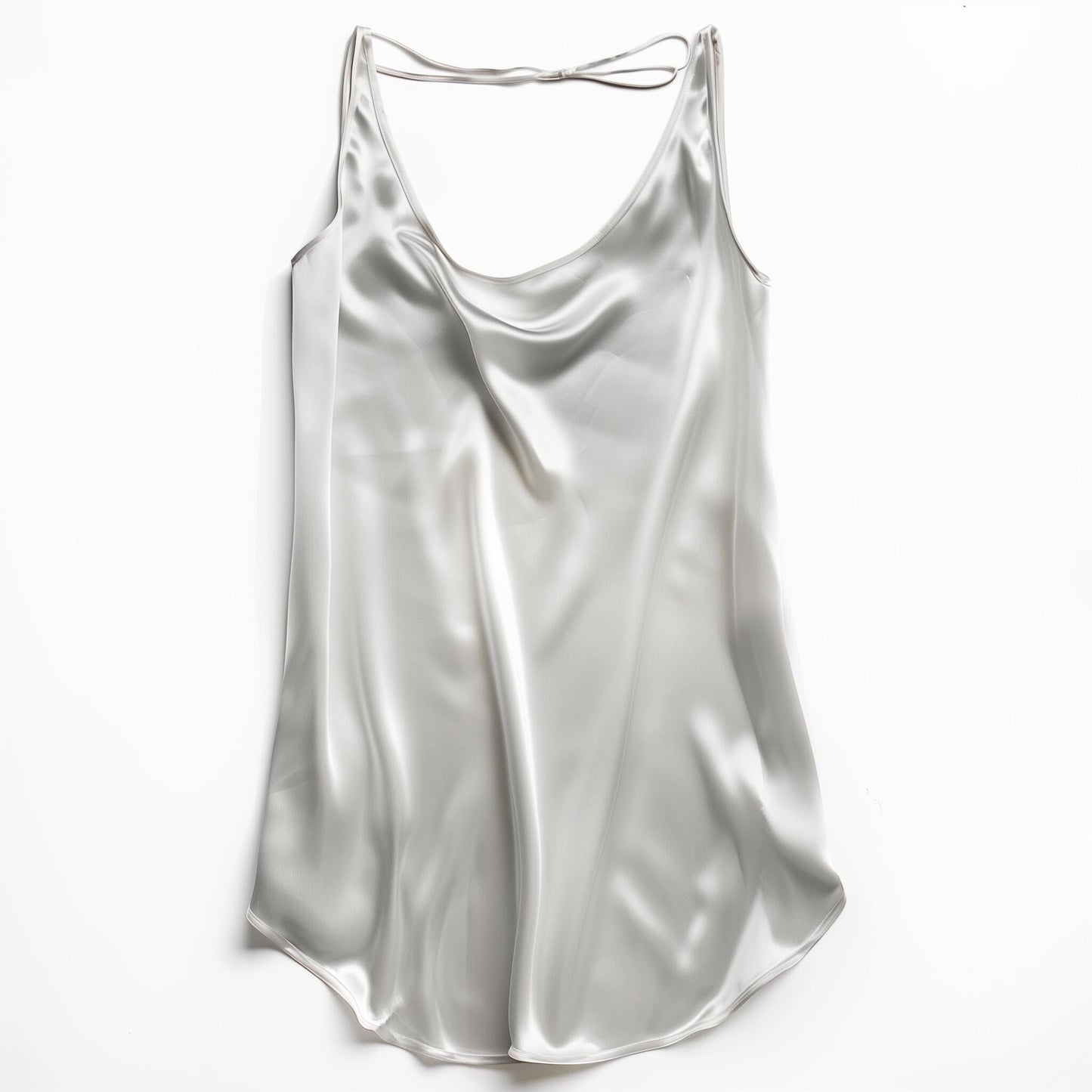 Abito in seta color argento