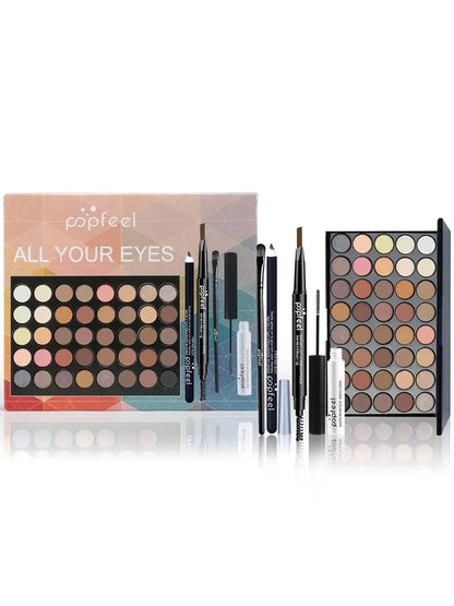 Kit trucco occhi POPFEEL: palette, eyeliner, mascara e matita per sopracciglia