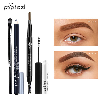 Kit trucco occhi POPFEEL: palette, eyeliner, mascara e matita per sopracciglia
