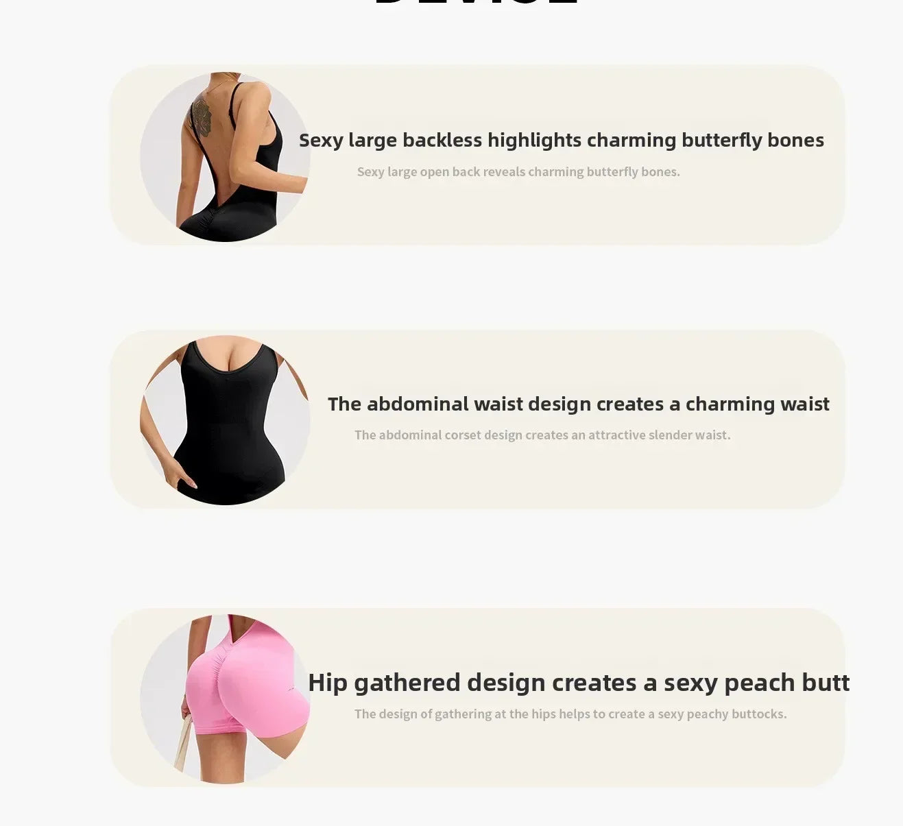 Tuta da yoga con incrocio sulla schiena da donna — Pantaloncini sportivi solidi