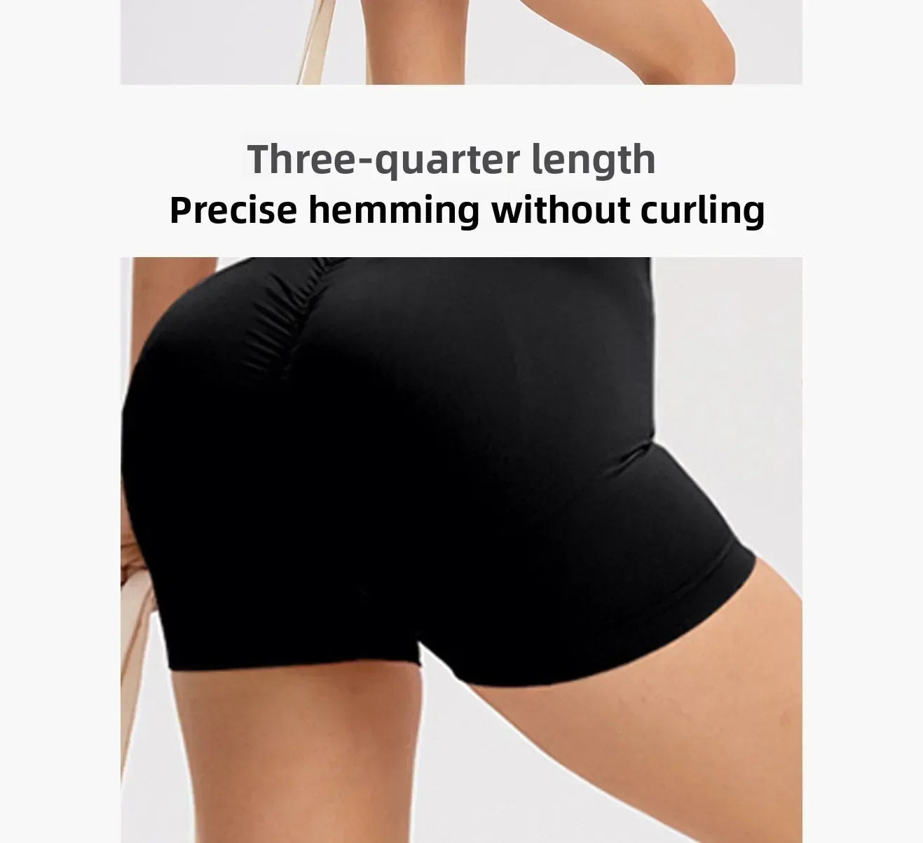 Tuta da yoga con incrocio sulla schiena da donna — Pantaloncini sportivi solidi