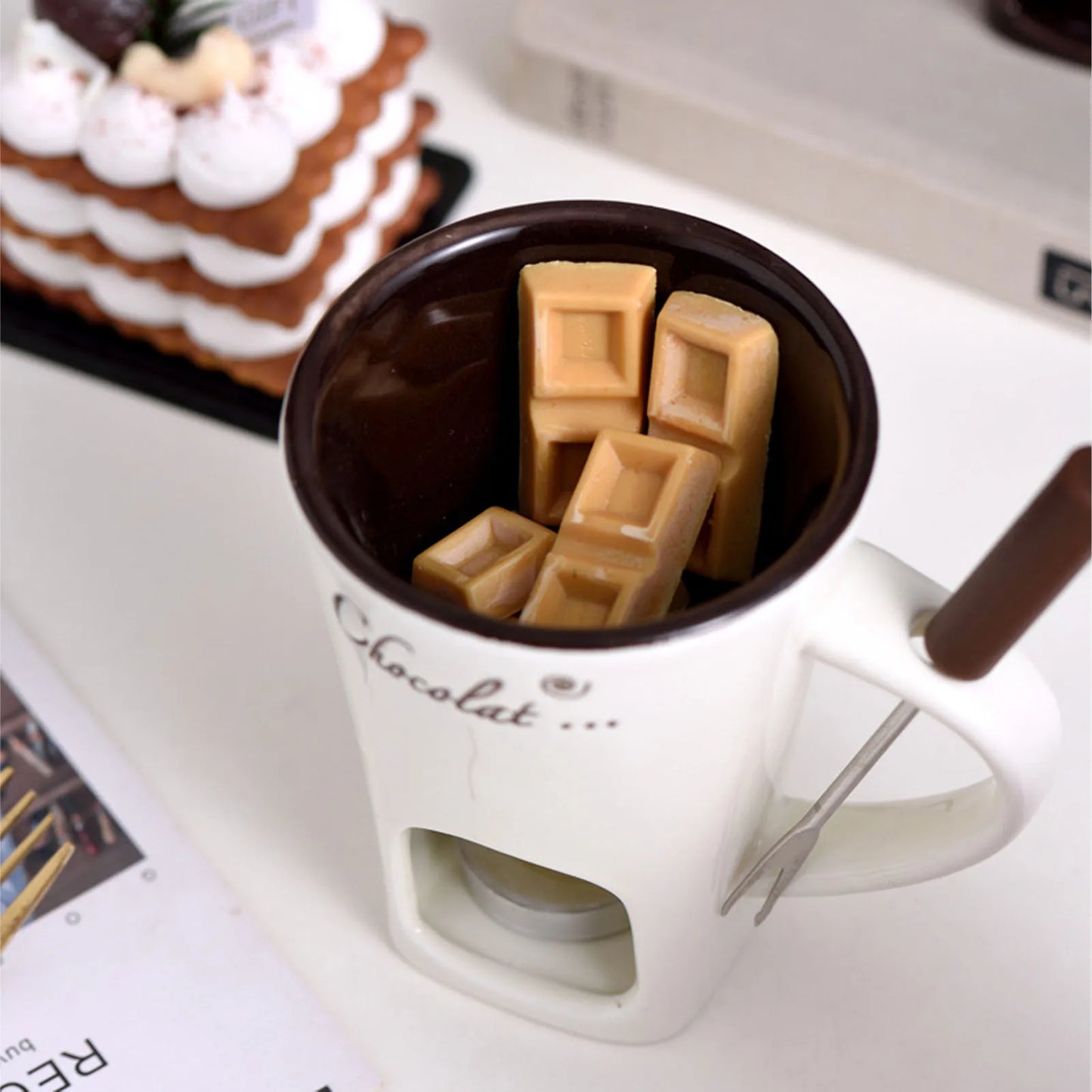 Ceramic Chocolate Fondue Mug