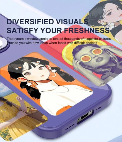 Custodia NFC per iPhone con display E-Ink (senza batteria, 4 colori, compatibile con iPhone 13–16 Pro Max)