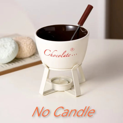 Ceramic Chocolate Fondue Mug and pot