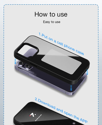 Custodia per telefono NFC E-Ink per iPhone: display fotografico personalizzabile, custodia protettiva in silicone.