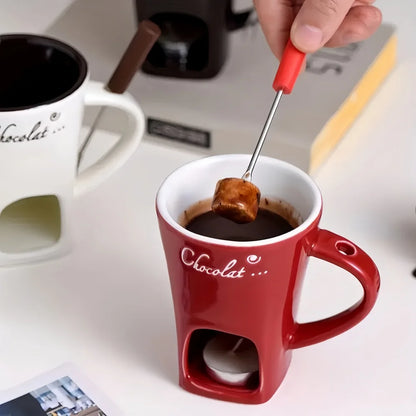 Ceramic Chocolate Fondue Mug and pot