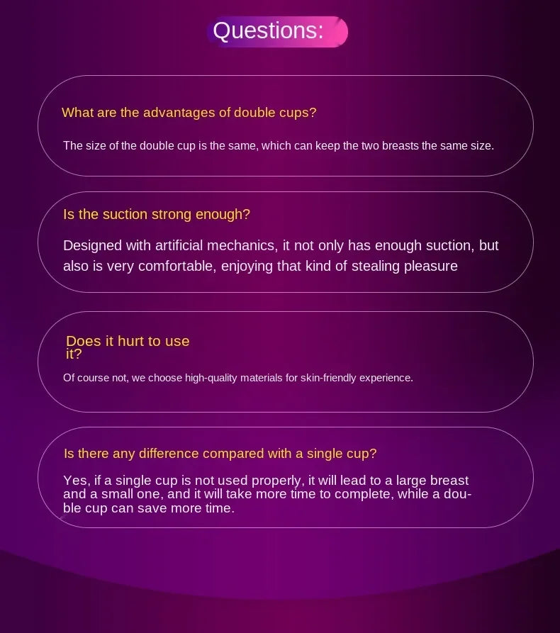 Pompa elettrica per massaggio al seno – Rassodante e lifting