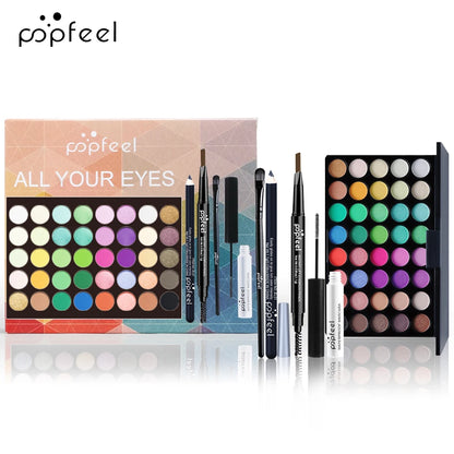 Kit trucco occhi POPFEEL: palette, eyeliner, mascara e matita per sopracciglia