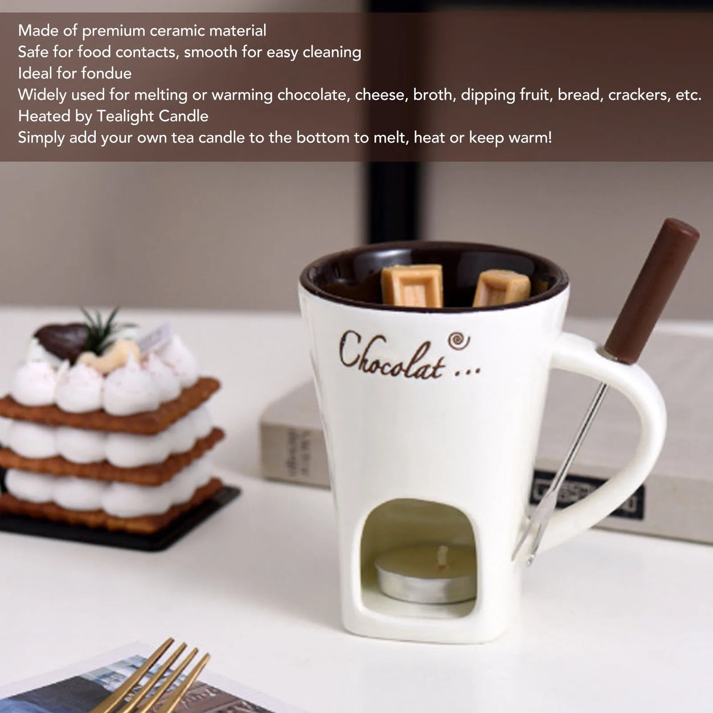 Ceramic Chocolate Fondue Mug