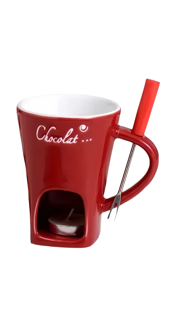 Ceramic Chocolate Fondue Mug and pot