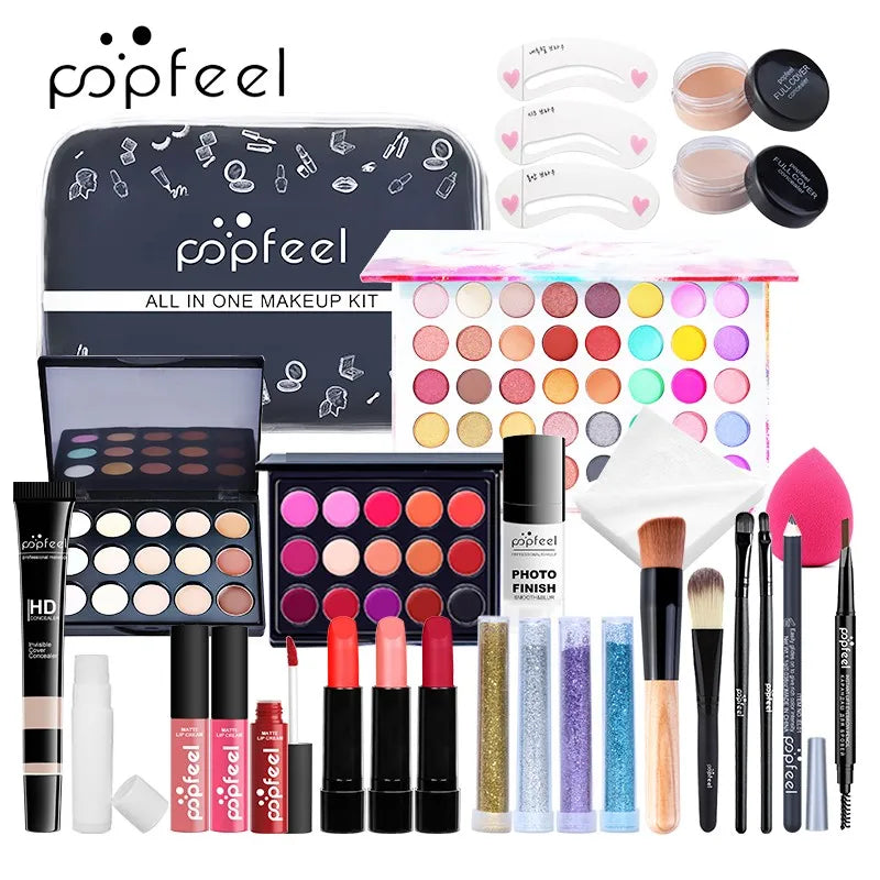 Kit trucco tutto in uno POPFEEL — Set completo per occhi e sopracciglia