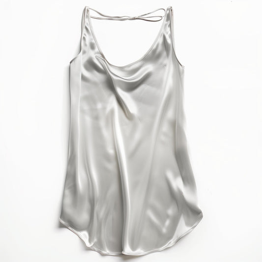 Abito in seta color argento